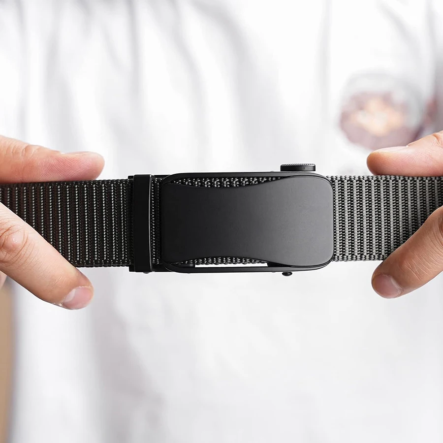 Wear-resistant Lightweight Nylon Ratchet Belt Men Tactical Stretch Hiking Hunting Pants Web Golf Belt