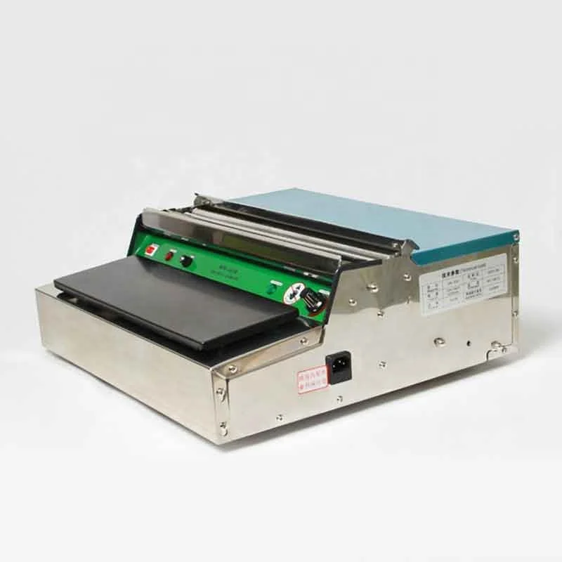 Small Scale Shrink Wrap Packaging Semi Automatic Plastic Stretch Film Food Cling Wrapping Machine
