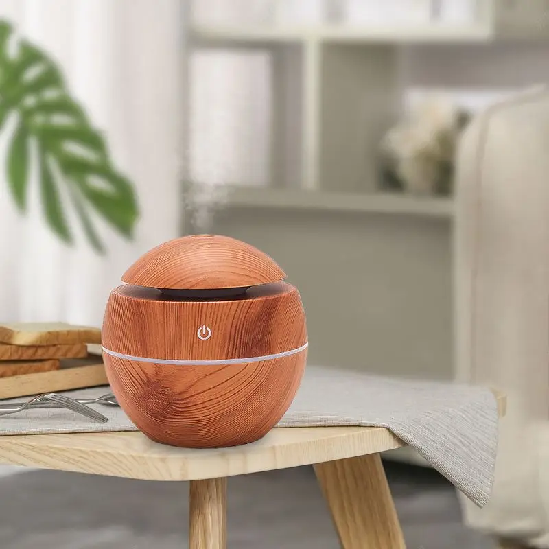 USB Portable 130ml Mini Cool Mist Humidifier Tabletop Ultrasonic Air Aroma Diffuser Electric Waterless 1-Year Quiet Plastic