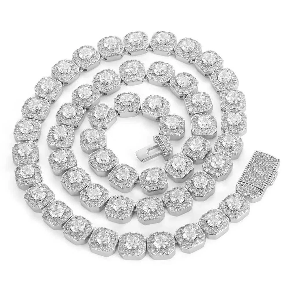 Trendy Brand Personalized Hip-hop Jewelry Rock Ice Necklace Moissanite 925 Silver Gift For Men 222097