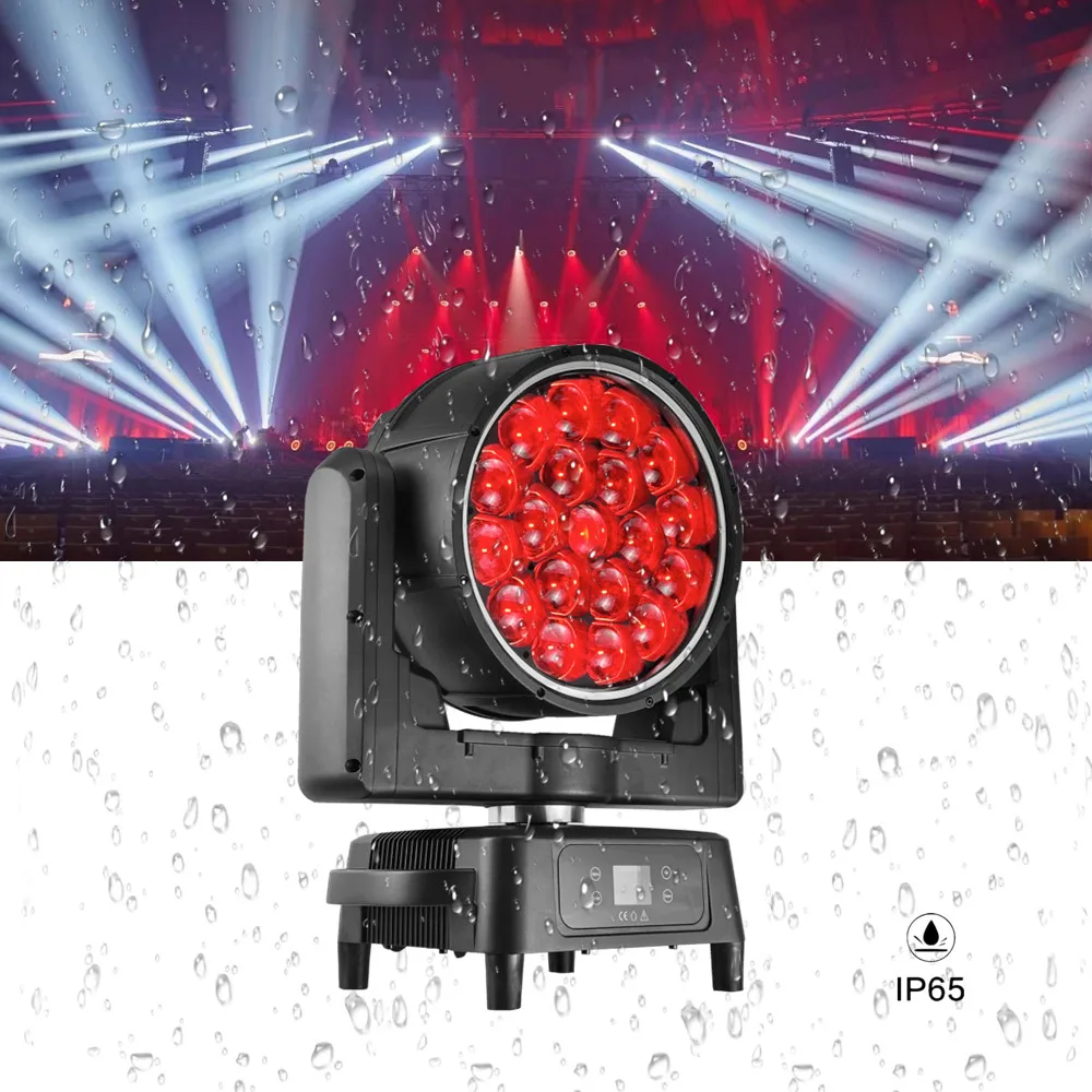 19*40W LED RGBW Zoom Wash Light Waterproof Moving Stage Beam