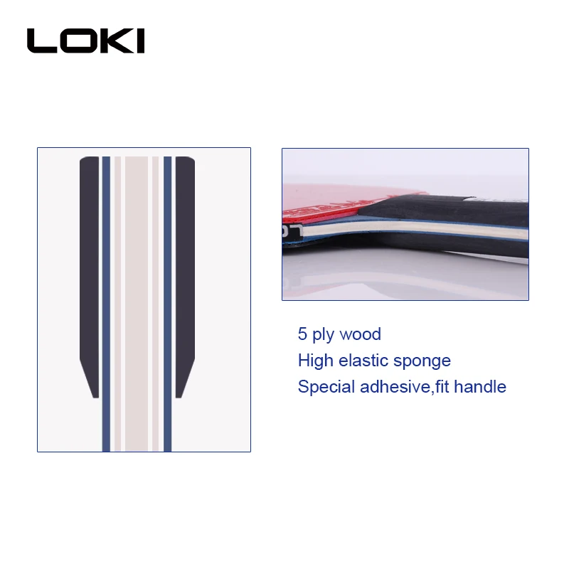 Профессиональные высококачественные ракетки для пинг-понга LOKI, набор ракеток для настольного тенниса с сеткой и модной сумкой