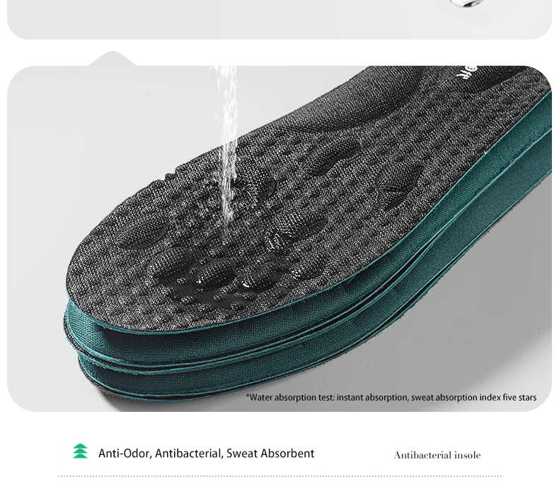Antibacterial Deodorizing Insoles Sweat Absorbing Shoe Pads