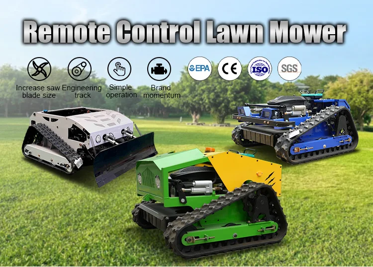 Remote Control Bush Cutter Remote Control Mower All Terrain Rasenmaher Roboter Crawler Wasteland ...