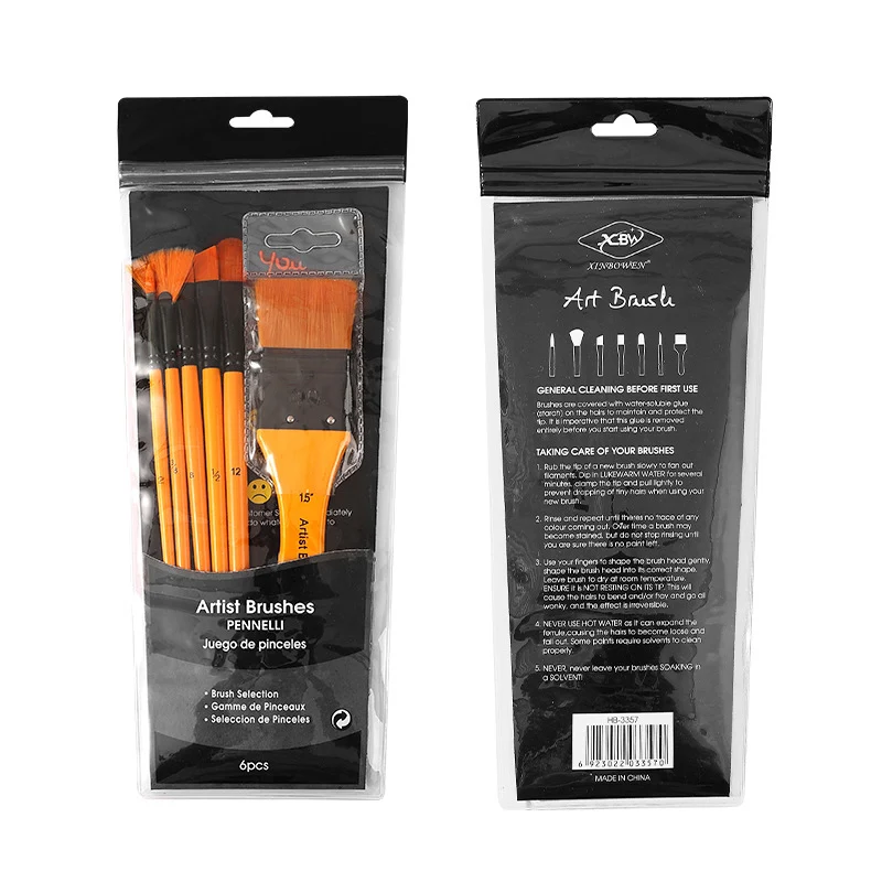 Набор кистей для рисования акриловыми масляными красками 6