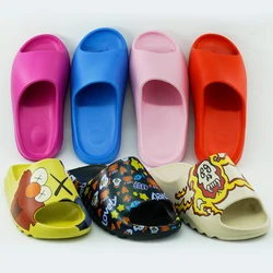 Custom Brand Women Graffiti Platform Fish Mouth Shoes Men Beach Soft Non-Slip Cute Cartoon Slides slippers