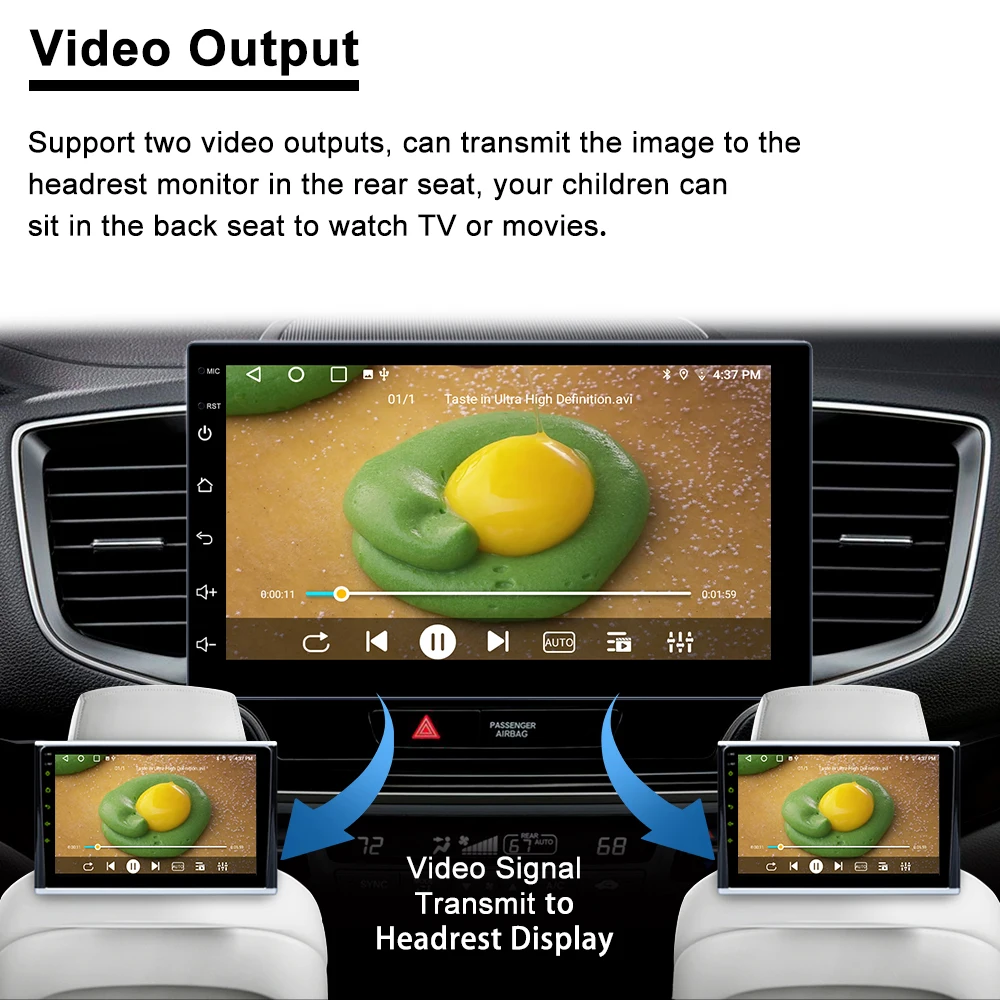 8163 Android Car Player 2+32g Carplay Gps Navigation Video Hd Screen