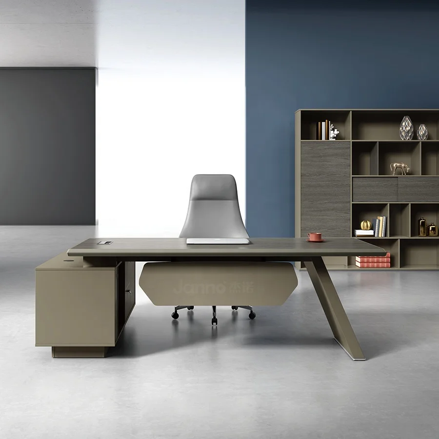 Factory Custom l Shaped Manager Office Table Small Minimalist Modern Executive Office Desk
