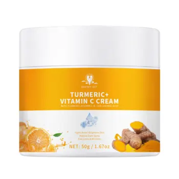 Private Label Anti-Aging Hyperpigmentation Vitamin C Turmeric Whitening And Antioxidant Moisturizer Face Acne Treatment Cream
