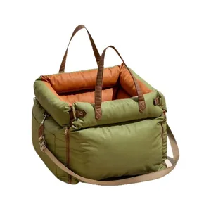 2026 New for Car-mounted Pet Bed Removable Washable All Seasons Universal Dog Leather PU Portable Waterproof Bite-resistant