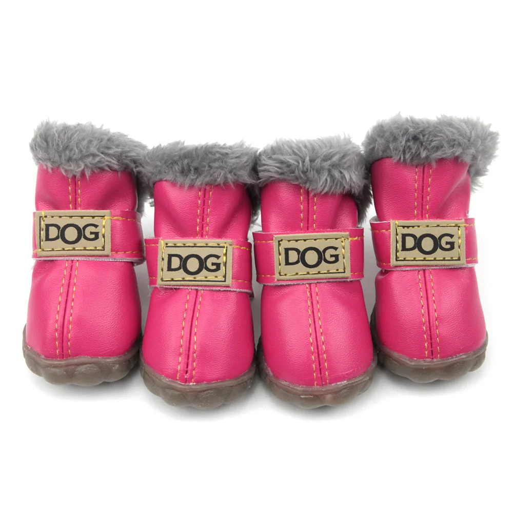 Wholesale Custom Winter Pet Dog Shoes Warm Snow Boots Luxury Thicken