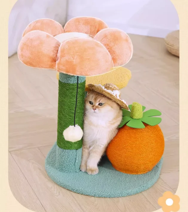 Wholesale Cat Supplies Small Orange Cat Scratcher Tree Toys Buy Cat