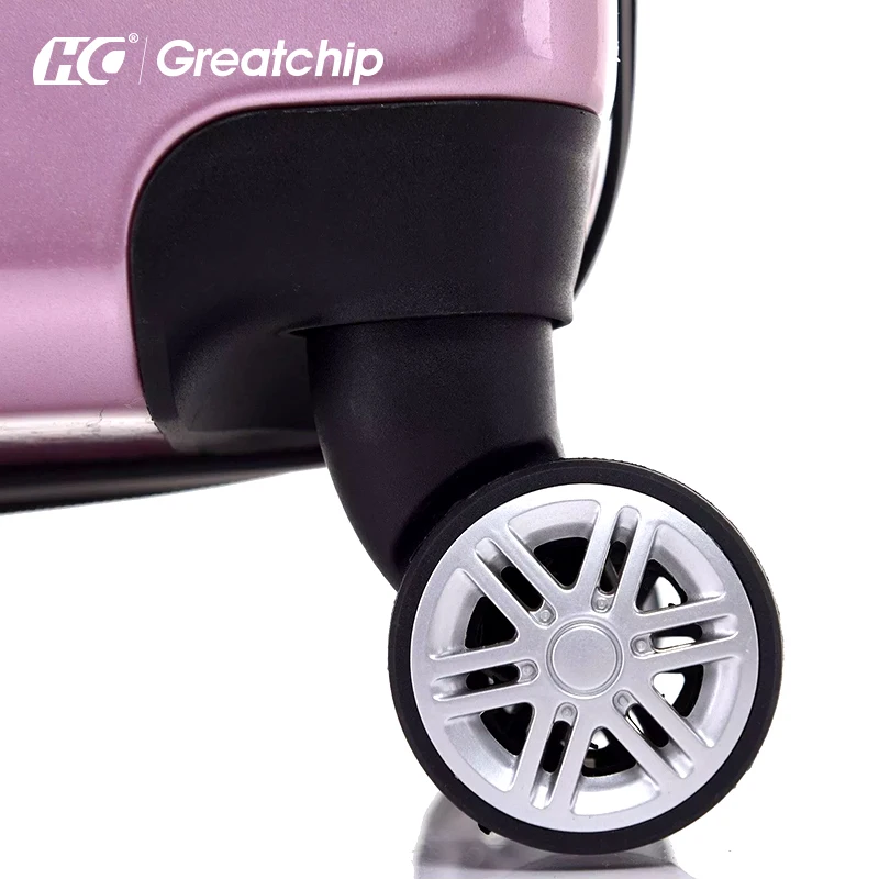 Lovely Pink Carry on Polycarbonate Suitcase Brand Name Design Travel  Luggage Bag Set