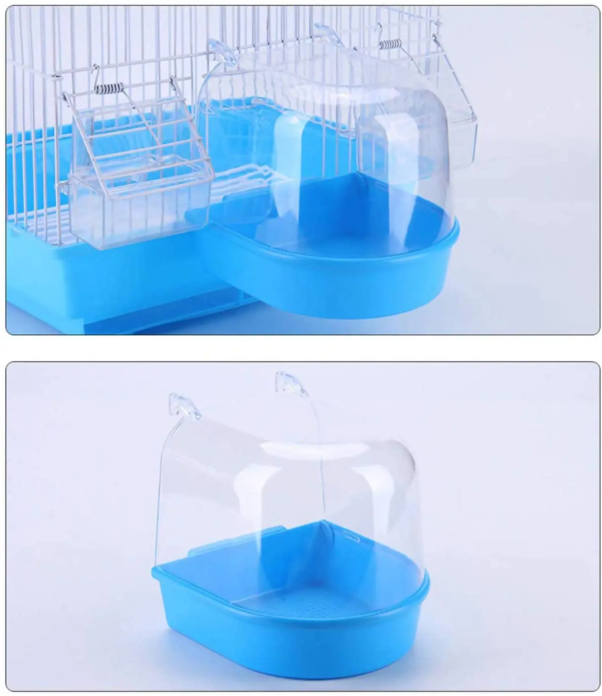 Wholesale Clear Bird Bath For Cage Cages Accessories Hanging Parrot Tub ...