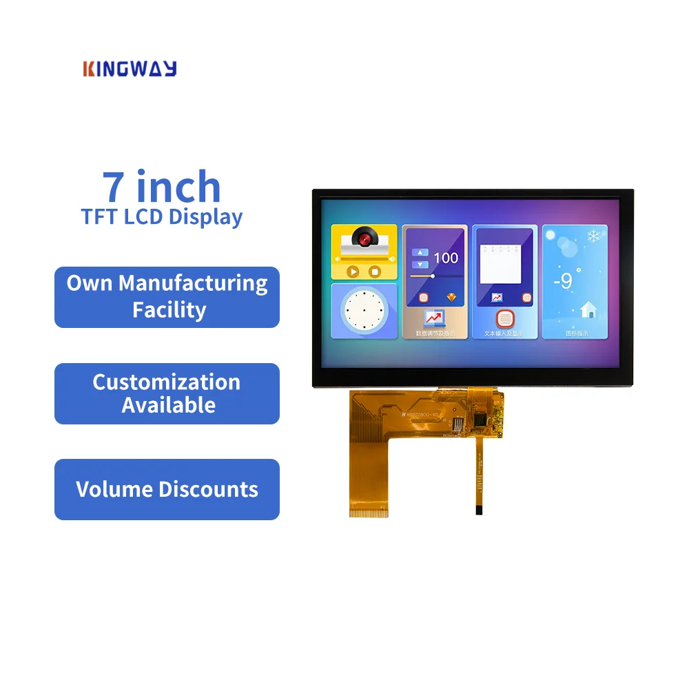 Customized 7'' Tft Lcd Touch Screen 800x480 Display Module for Instrument Cluster