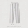 Light Gray Straight-leg pants