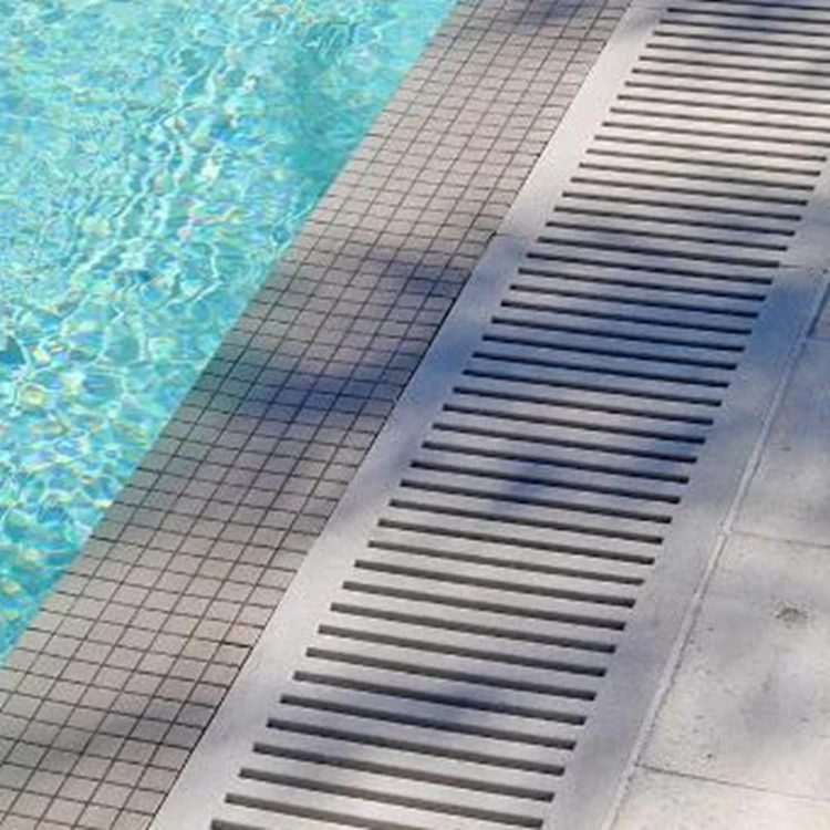 Black Basalt Swimming Pool Overflow Drain Grates and Troughs