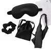4-piece set-black storage bag-hair band-hair ring