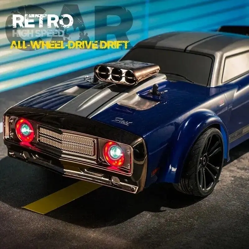 ミニカー Retro High Speed All Wheel Drift Blue RETRO HIGH SPEED ALL-WHEEL-DRIVE DRIFT - RC Vehicles - JJRC