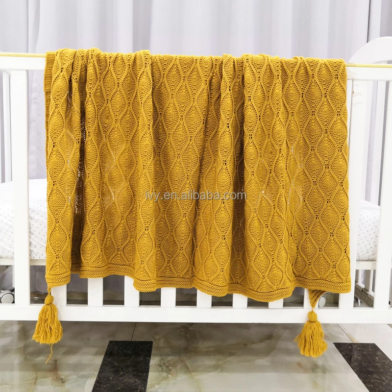 High Quality Knit Throw Blanket Breathable Warm Healthy Baby Blanket Knitted supplier