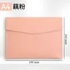 Bolsa para documentos de cuero nueva rosa A4