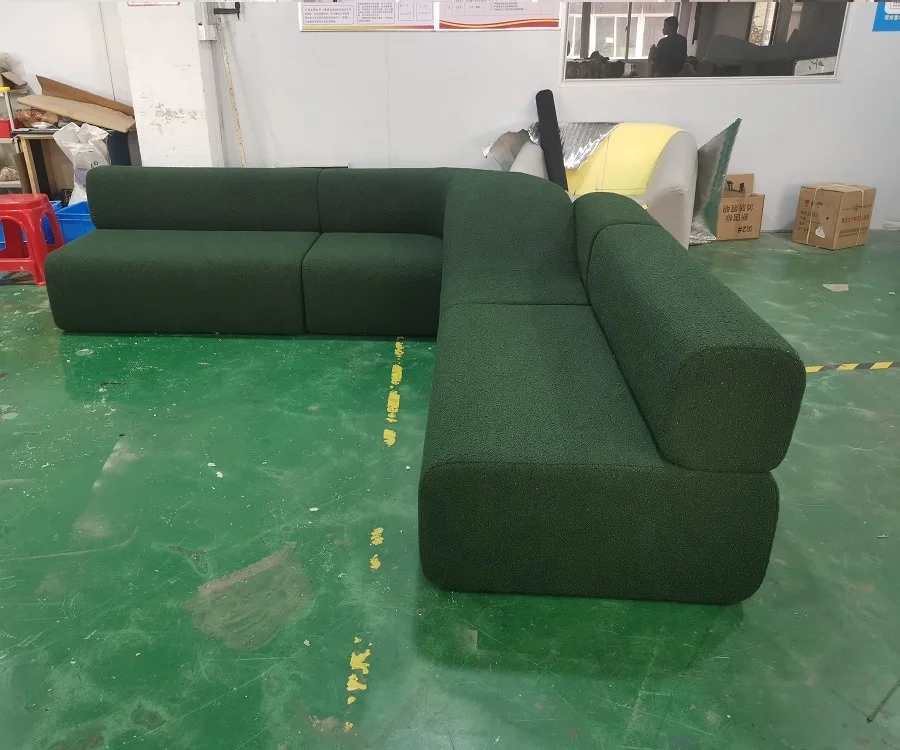 Modern Creative Designer L Angle Geometric Curve Winding Multi - Seat Enigma Curation Twist Living Room Sofas
