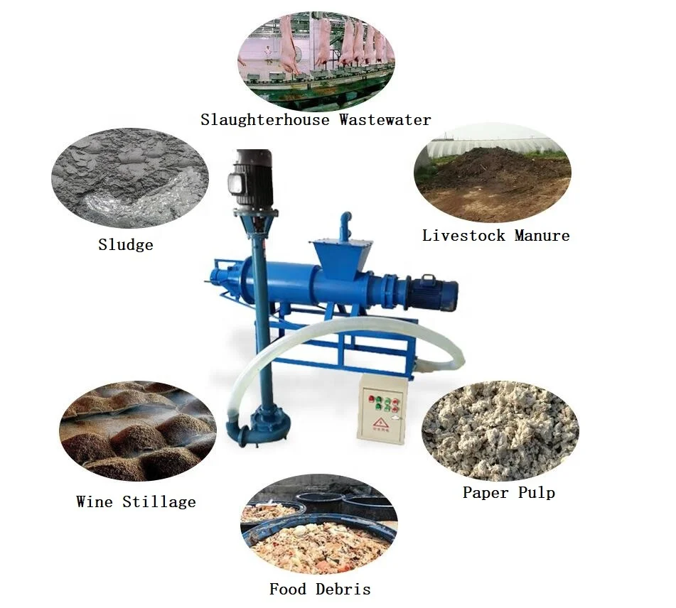Screw Press Cow Manure Dewater Machine Solid Liquid Separator