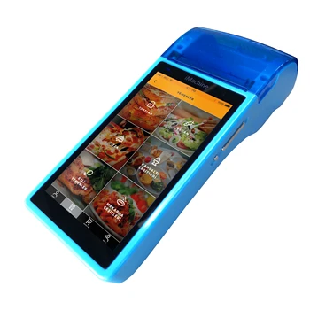 Handheld mobile Restaurant Online Ordering Machine Android Pos terminal touch pos systems with Printer
