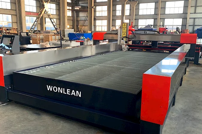 Ac 5 Axis 3d 45 Degree Waterjet Cutting Machine for Marble Granite Ceramic Tile Quartz Slate Cnc Waterjet 4020