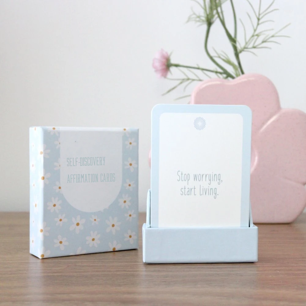 Большая офсетная печать на заказ для игры с 54 положительными карточками ежедневного подтверждения