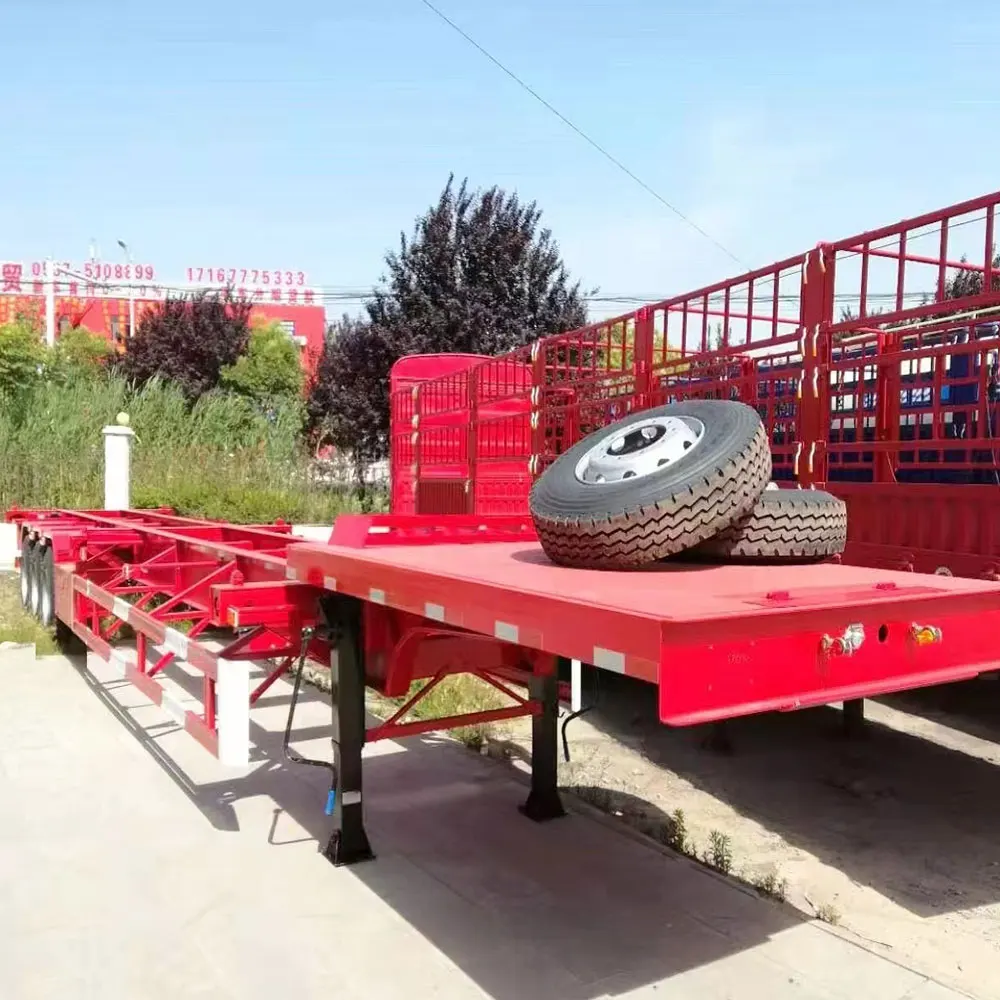 40 Feet Flatbed Truck Trailer Triaxle Flatbed Trailer Buy Triaxle