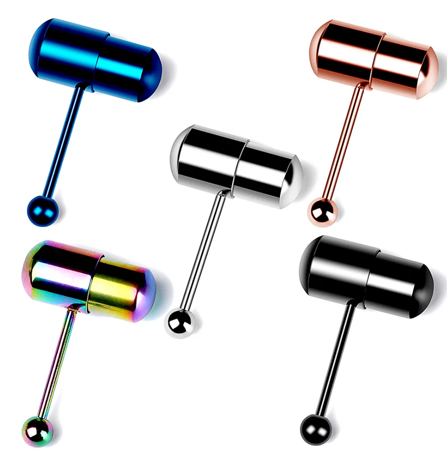 Surgical Steel 16G Tongue Piercing Ring Vibrating Tongue Piercing Bar Body  Jewelry Vibrating Tongue Ring| Alibaba.com