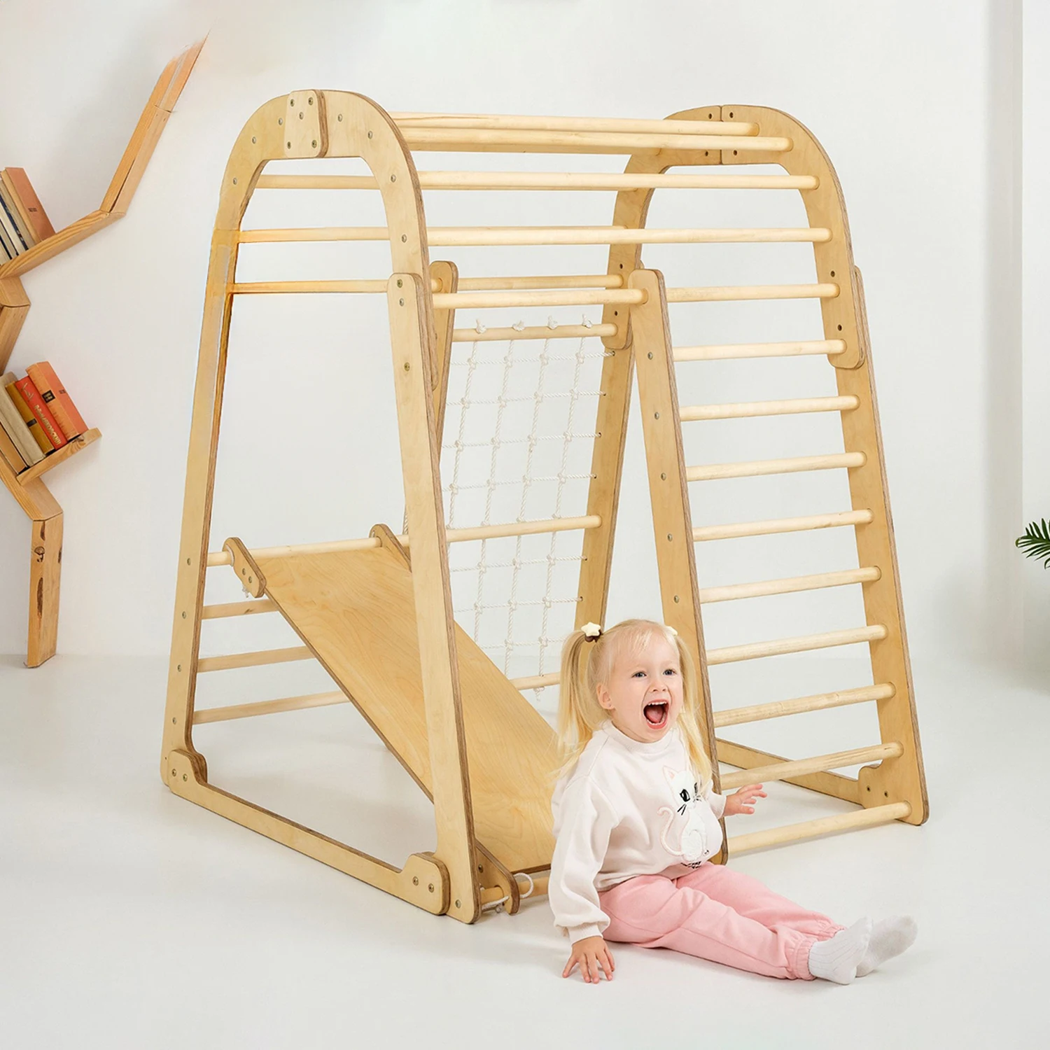 Wooden Montessori Triangulo Piklers Toddler Climbing Toys Pickler ...