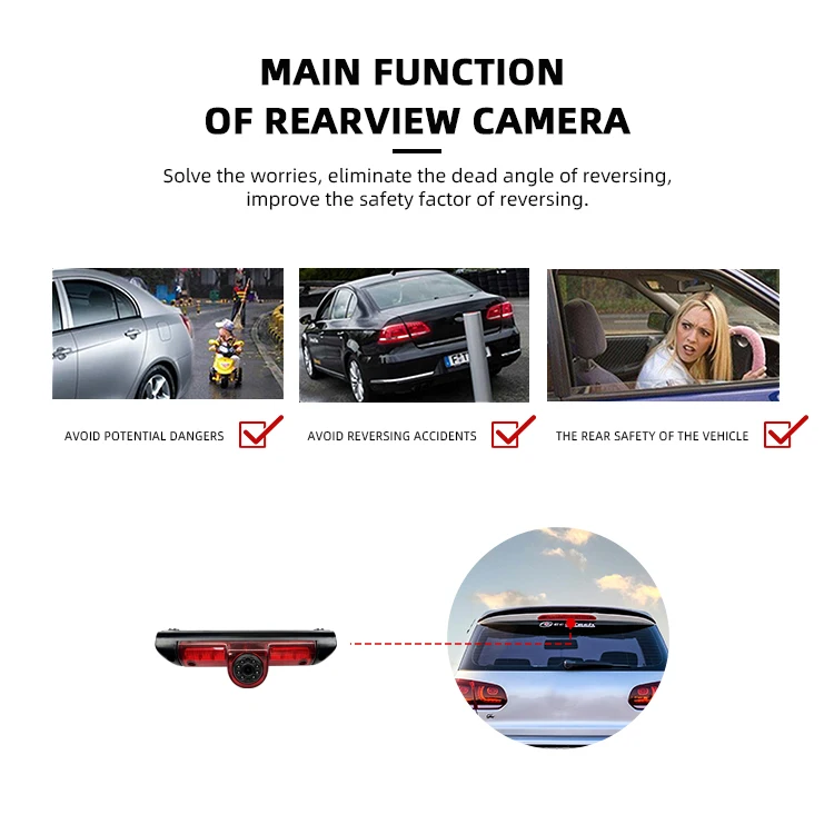 3rd Stop Light Camera Car Third Brake Light Reversing Backup Camera for Citroen Relay Jumper for Fiat Ducato for Peugeot Boxer manufacture