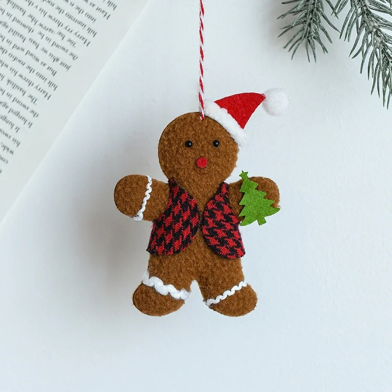 CHUANFU 12 Pezzi Pendenti In Legno Natalizi Addobbi, Ciondolo In Feltro Di Alce Con Spago, Ciondoli Per Albero Di Natale, Per La Decorazione Della Casa Delle Feste - 6