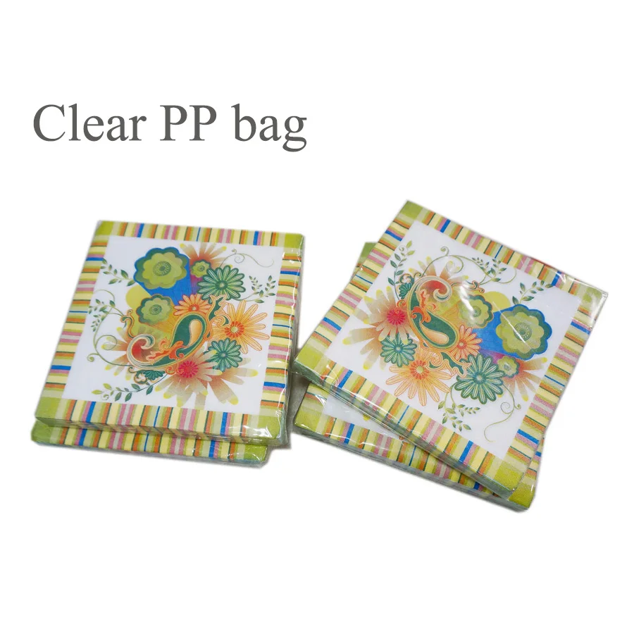 Custom Quality Floral Print Disposable Salmon Color Decoupage Paper