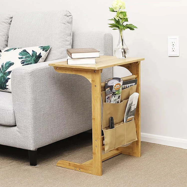 
Экологически чистый бамбуковый портативный диван, боковой столик, стоячий диван для ноутбука, журнальный столик для закусок 