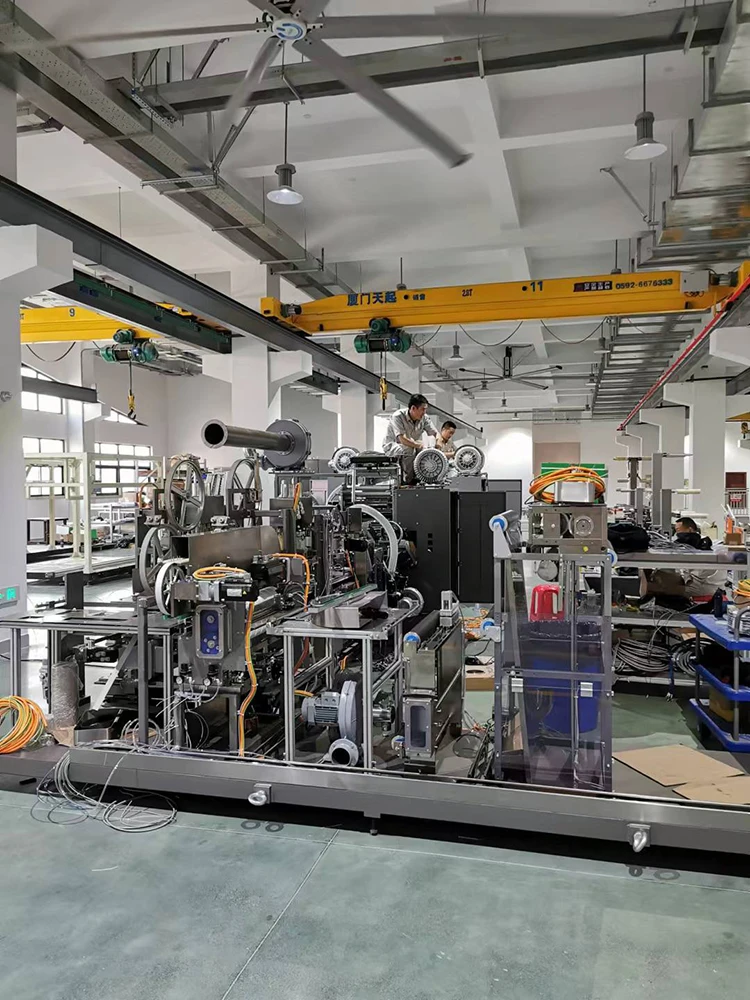 China Factory Automatic pp Woven Block Bottom Valve Bag Making Machine