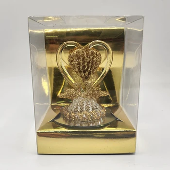 Christmas decoration supplier glass lovebird christmas decorations with display box