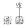 Boucles d'oreilles en or blanc 18 carats avec diamants de laboratoire