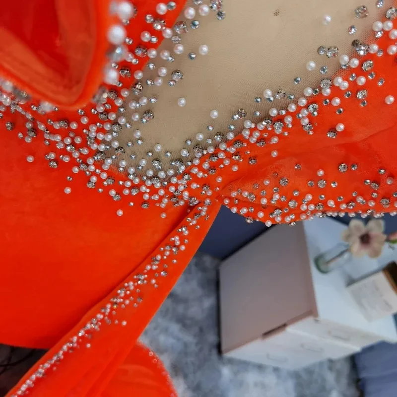 Orange Velvet African Short Prom Dresses for Black Girls Orange Velvet African Short Prom Dresses for Black Girls