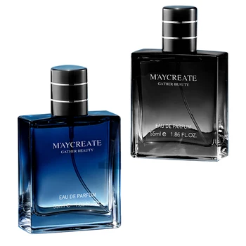 Private label in stock men perfume 55ml 2 kinds perfume for men blue Body Spray Long Lasting Natural Fragrance factory wholesale