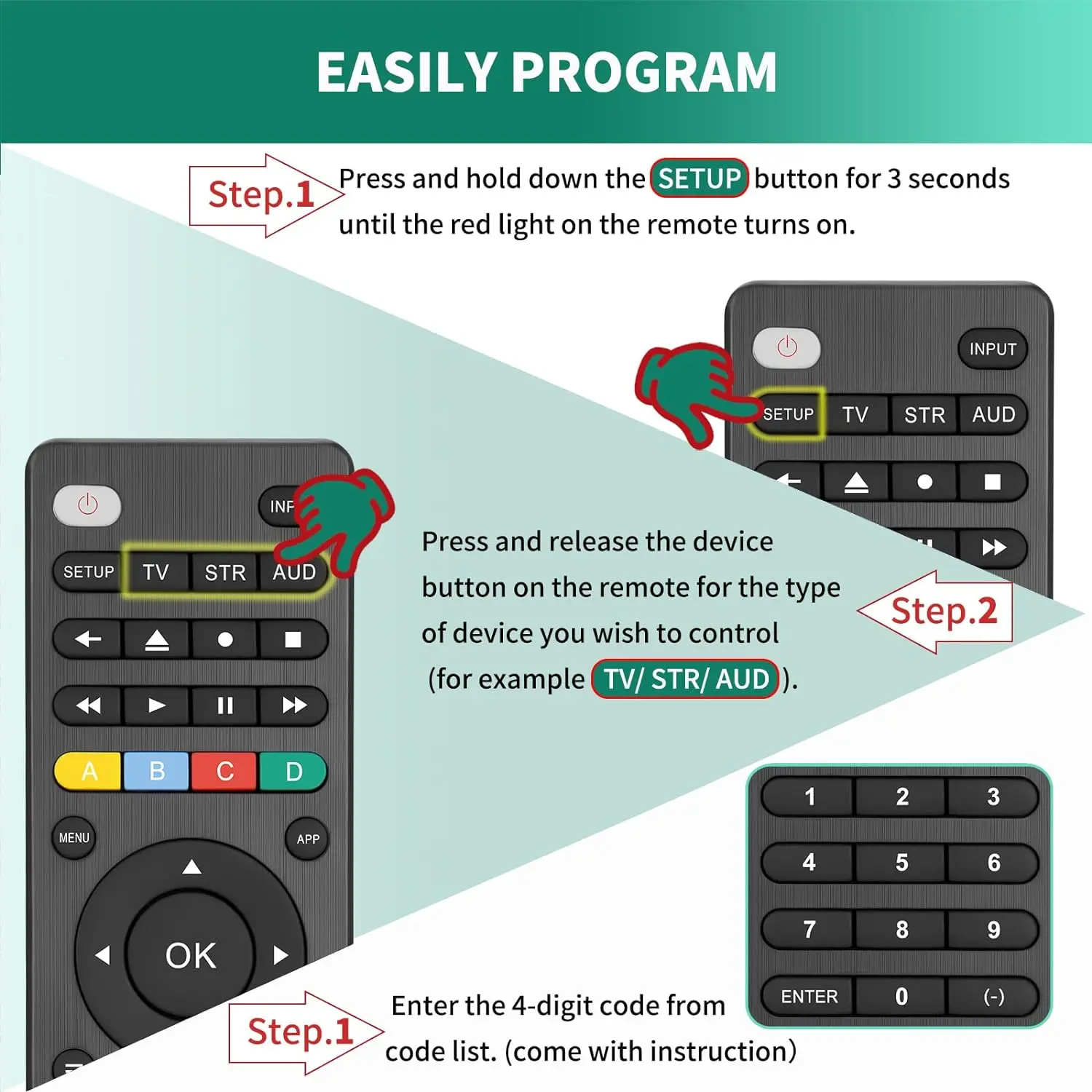 Replacement Universal Remote Control Smart TV IR Remote for Sound Bar Audio TV Box for Samsung LG Sony Phi-lips TCL Etc