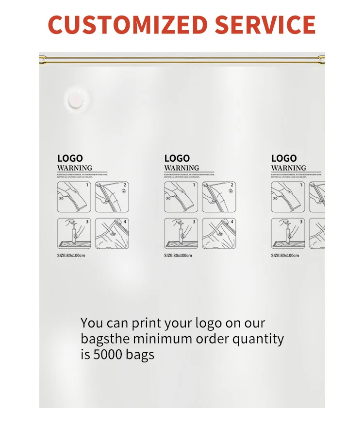 High Quality Ecofriendly Clothes Vacuum Plastic Storage Bag With