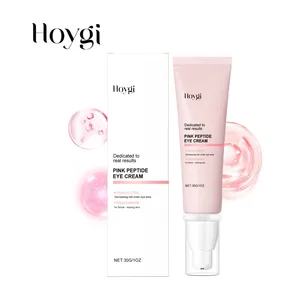 Hoygi Eye Bag Remover Puffiness Dark Circle Wrinkle Reducing Firming Pink Peptide Under Eye Repair Cream Serum