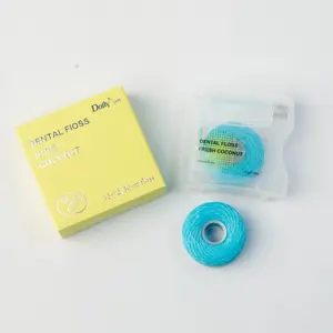 Daily Care Coconut Oil Polyester Dental Floss Mint Strawberry Flavor Whole Sale