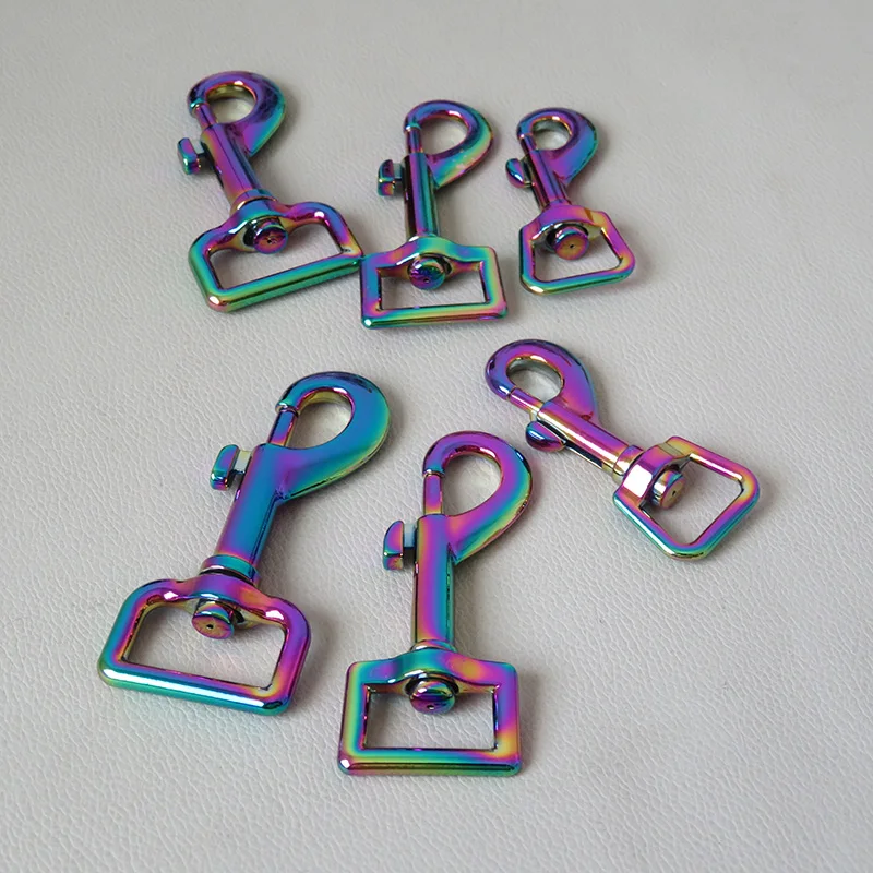 High Quality Rainbow Metal Zinc Alloy Dog Leash Snap Belt Bulk Safety