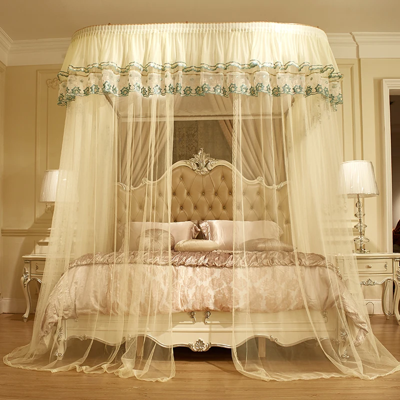 Palace Style Mosquito Net Supplier Drawstring Guide Rail Princess Mosquito Net