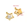 Stella a Cinque Punte Vuota con Strass 1,6 mm Foro Singolo 08 Argento