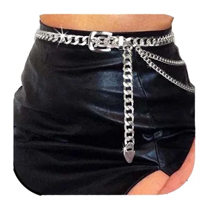 COSYDAYS Silver Alloy Chain Belt Waist Fashion Body Chain Jewelry for Women